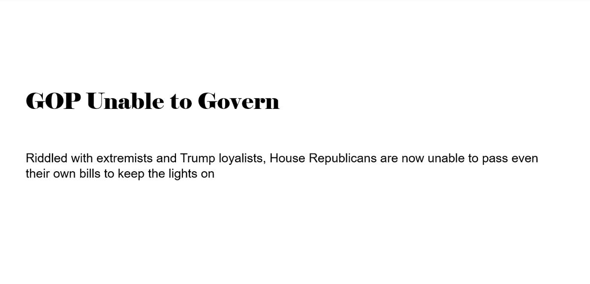 clearing_fog's tweet photo. I took the liberty of putting together a headline/lede for tomorrow's papers.

Just in case any newsrooms are struggling for the words. https://t.co/StZauqJX9x