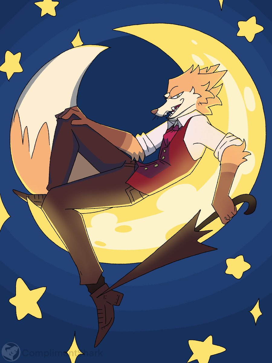 ComplimentShark's tweet photo. WE'RE GOING TO STEAL THE MOON!!!
#KitsuneSpark 

#artfight #digitalart #furryart https://t.co/5S9x8mmYCb