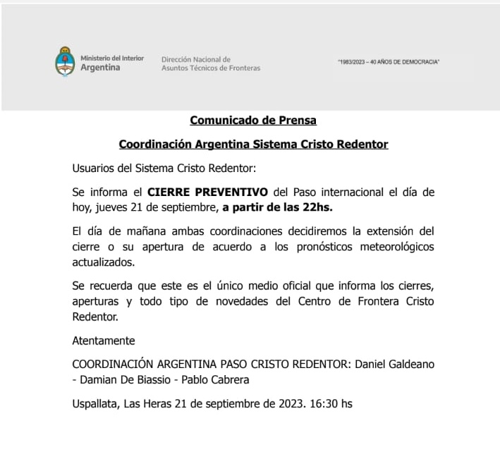 Paso Cristo Redentor tweet media