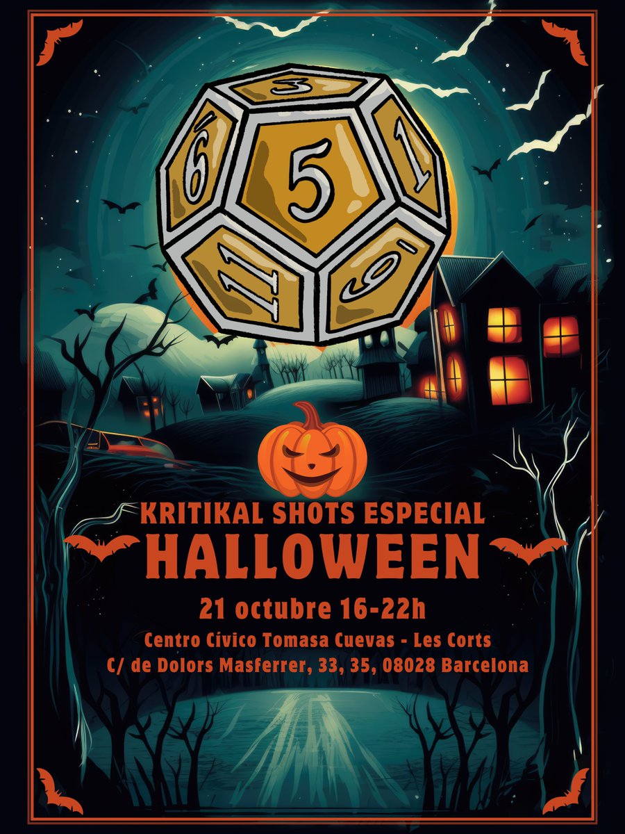 ClubKritik's tweet image. Tenéis ganas de rol? Necesidad de prepararos para un Halloween terrorífico? Pues no os perdáis nuestro Kritikal Shots Especial Halloween! Venid el 21 de octubre a pasar una tarde de partidas de rol de terror y temática Hallowinesca en el @CCTomasaCuevas!!! 👻🦇🧛‍♀️
