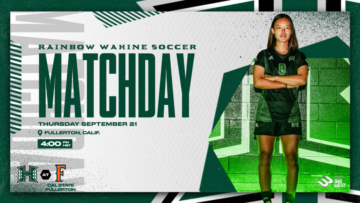 HawaiiWSoccer's tweet photo. ⚽: Hawai'i at Cal State Fullerton
🕖: 4:00 pm HT 
📍: Fullerton, Calif.
📊: https://t.co/Onc3pf9pW9
💻: https://t.co/z6x9m27JWs https://t.co/hqKlxynqFV