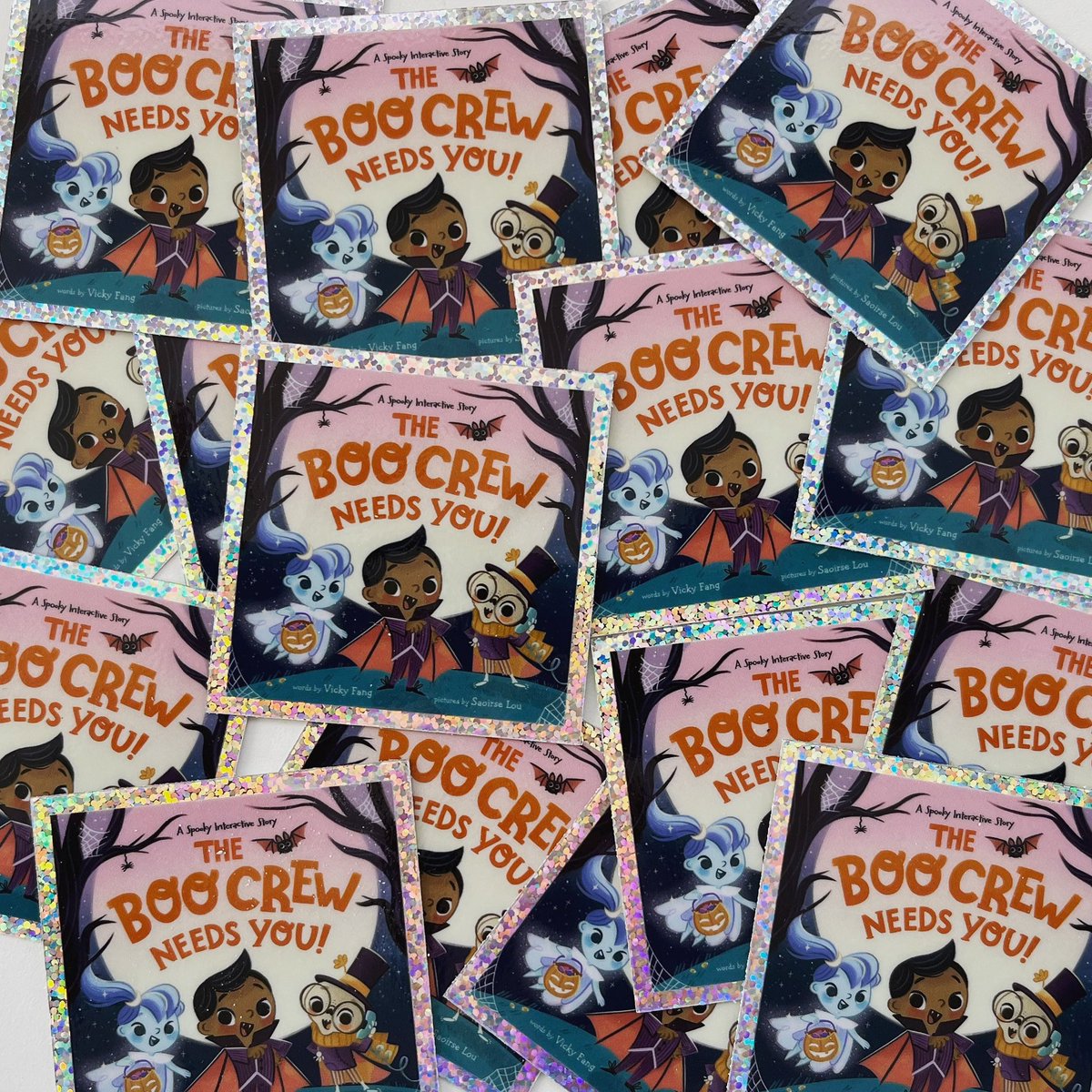 fangmous's tweet photo. Eee I just got the most fun sparkly stickers to give out at my book events for THE BOO CREW NEEDS YOU! I’ll be all over the SF Bay Area, including Los Altos, Napa, Campbell, Oakland, San Carlos, and Palo Alto, so mark your calendars! I’d love to see you! https://t.co/9p6C13zPQ4 https://t.co/SM7gb4mYfW