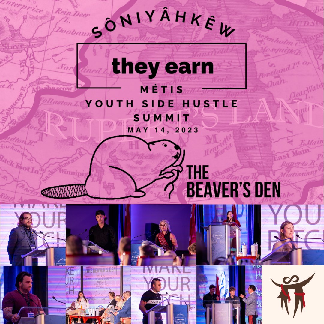 Rupertsland Institute held the first-ever Beaver’s Den pitching competition at Sôniyâhkêw, the Métis Youth Side Hustle Summit, on May 14, 2023. Read more about the event and watch the video summary at rupertsland.org/2023/09/19/bea…