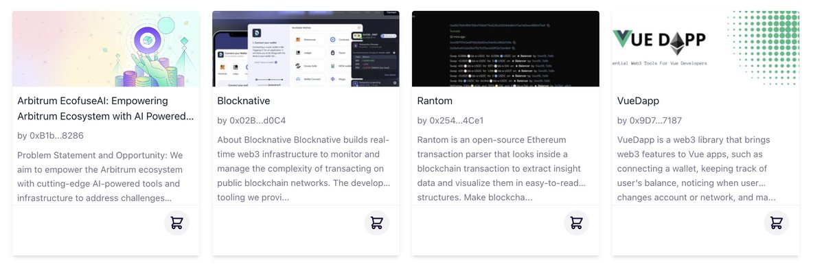 ethdaily's tweet photo. Round 2️⃣ Developer Tooling on Nova
-@chnejohnson
-@blocknative 
-@rantomdotapp
-@EcoFuseAI 

Matching 24,000 ARB ✨
https://t.co/aUrTKWT1fr https://t.co/3Zt6p6swch