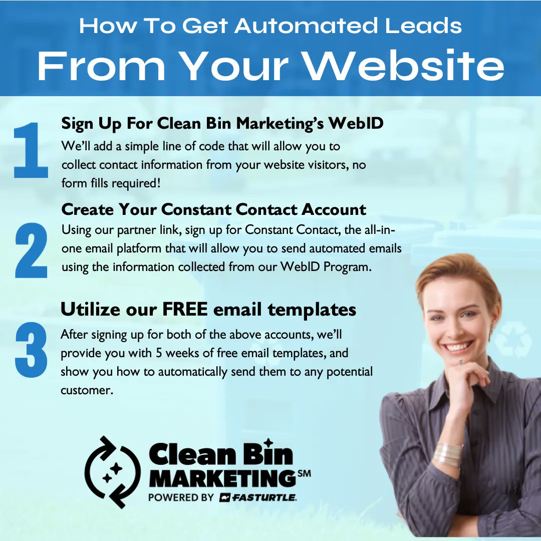 CleanBinMkt's tweet image. 🚀 Supercharge your website with automated leads through Clean Bin Marketing&apos;s WebID Program! 📈 Your website can be your top salesperson. Contact us today to discover how! 💼✨ 
#WebID #LeadGeneration #BinCleaning