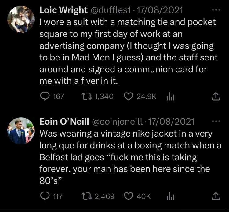 FionaSmall's tweet image. The tweet and replies to the time someone once wore a beret in Waterford is an instant classic