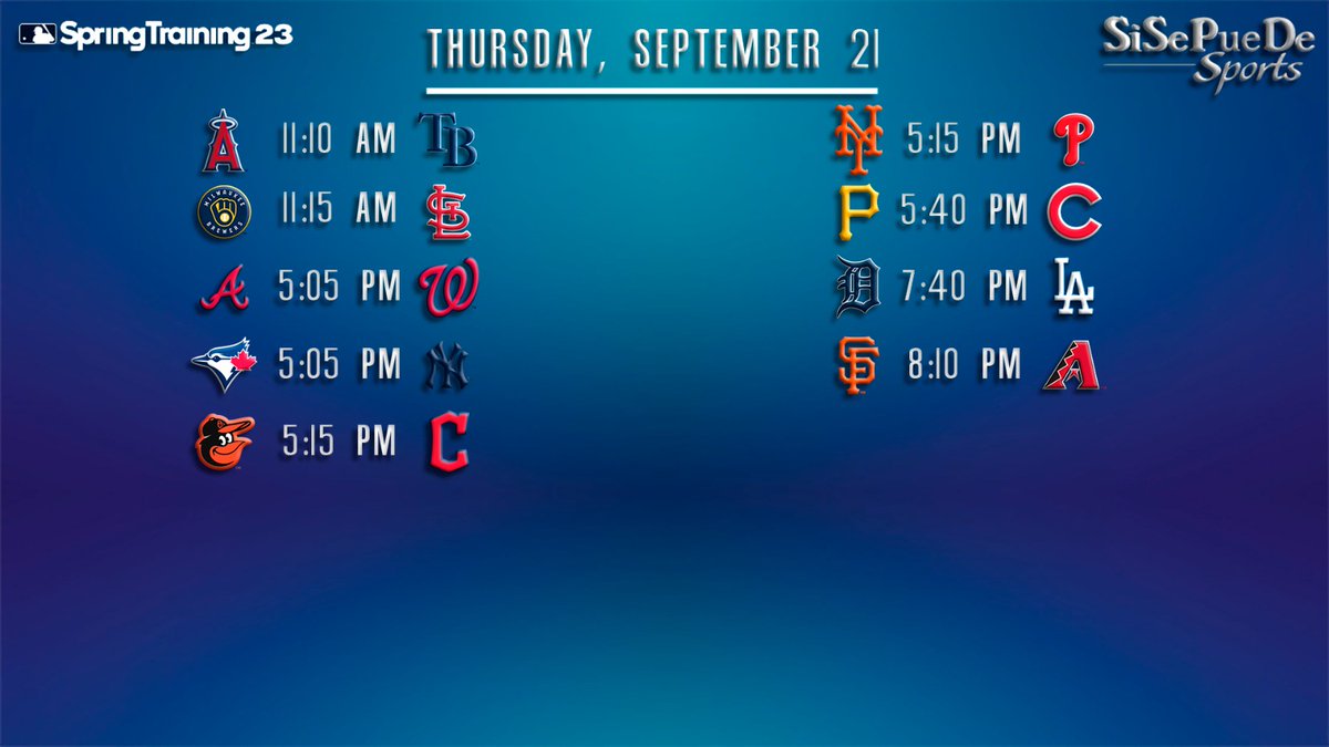 Sisepdfun's tweet image. #MLB #springtraining2023 #schedule 
Calendario de hoy que no debes perderte!👀🔥⚾️🔥🔥⚾️🔥👀