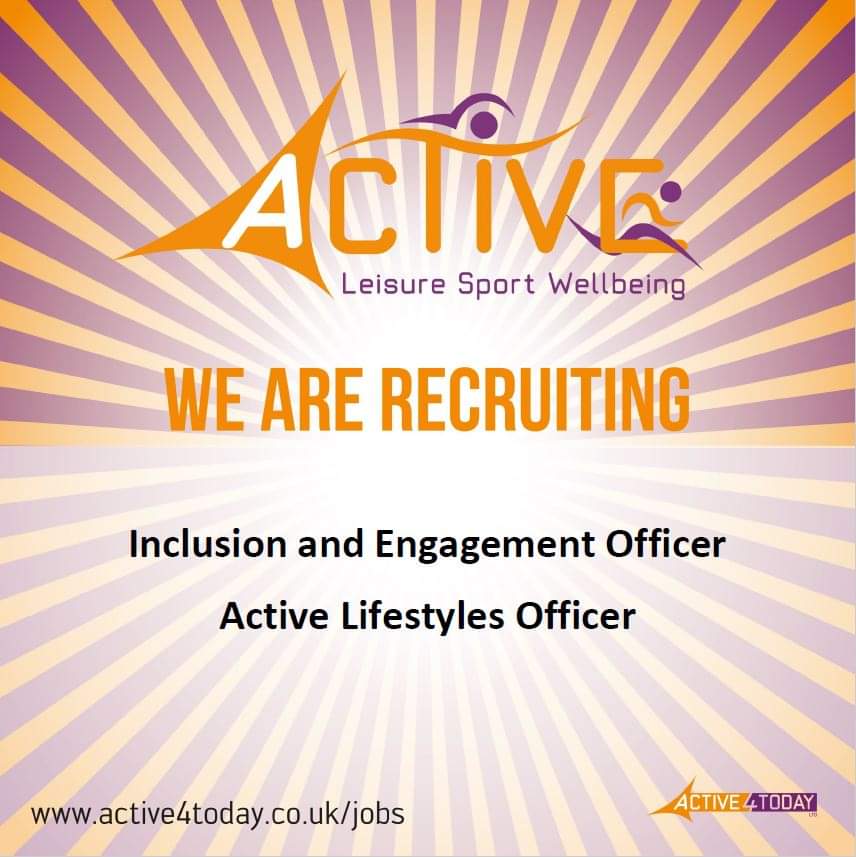 Want a career in the leisure industry? 
Check out our current vacancies at active4today.co.uk/jobs