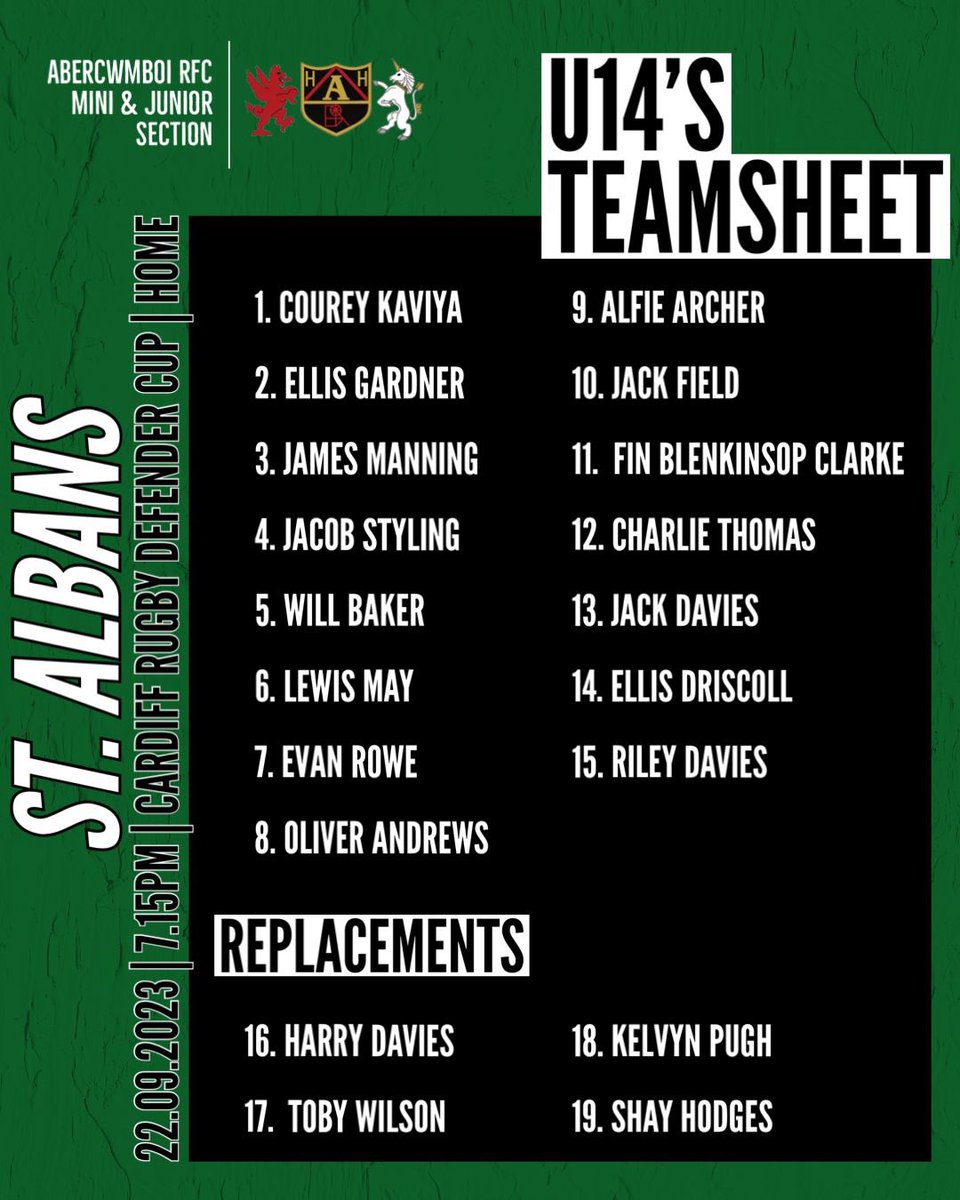 youngvillagerfc's tweet image. Our under 14’s begin this season’s @CardiffRugbyCup journey tomorrow night at home under the lights against a strong @thebuns12s side
Get down &amp;amp; support the boys for what should be a cracker of a game. Good luck to everyone involved &amp;amp; enjoy the game.🟢⚪️⚫️
#Youngvillage
#cuprugby