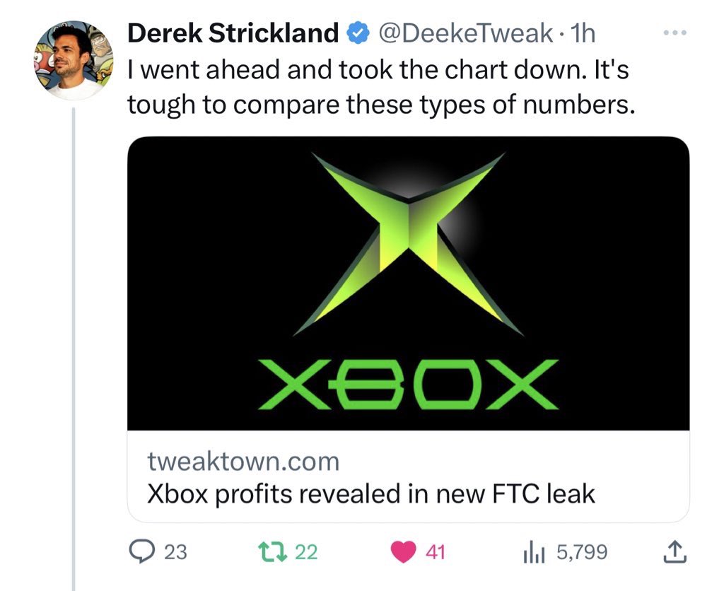 JayDubcity16's tweet photo. Just a reminder to all the Xbox dudes who were running with that chart, “Never Bet On Green!”: 

#Xbox
#HoldDatL https://t.co/oxtb3J7fSs
