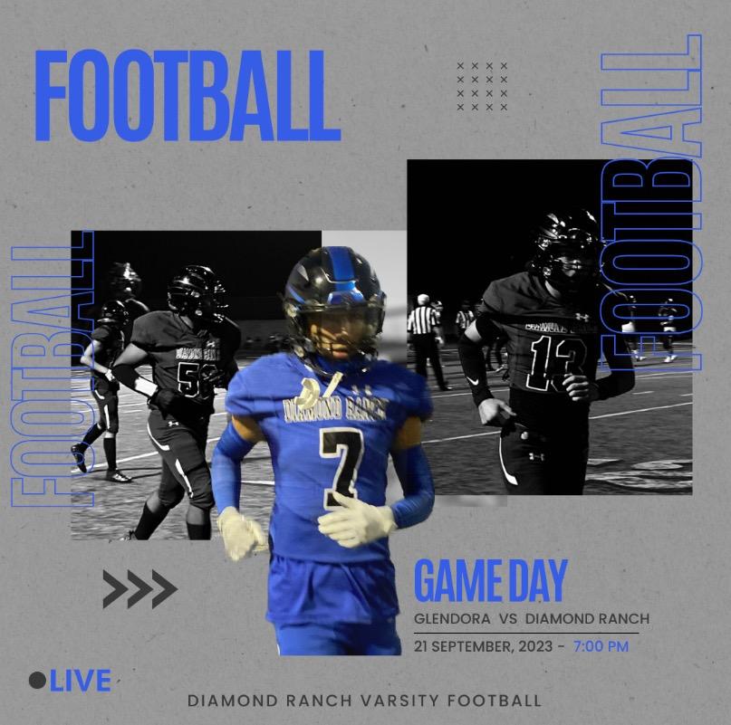 DRanchfootball's tweet photo. 5 and 0 Diamond Ranch host a very good Glendora team tonight!! @GlendoraHighFB @DRanchathletics @PomonaUnified @DRCoachMartinez @DiamondRPUSD https://t.co/rVGeUf7OuP