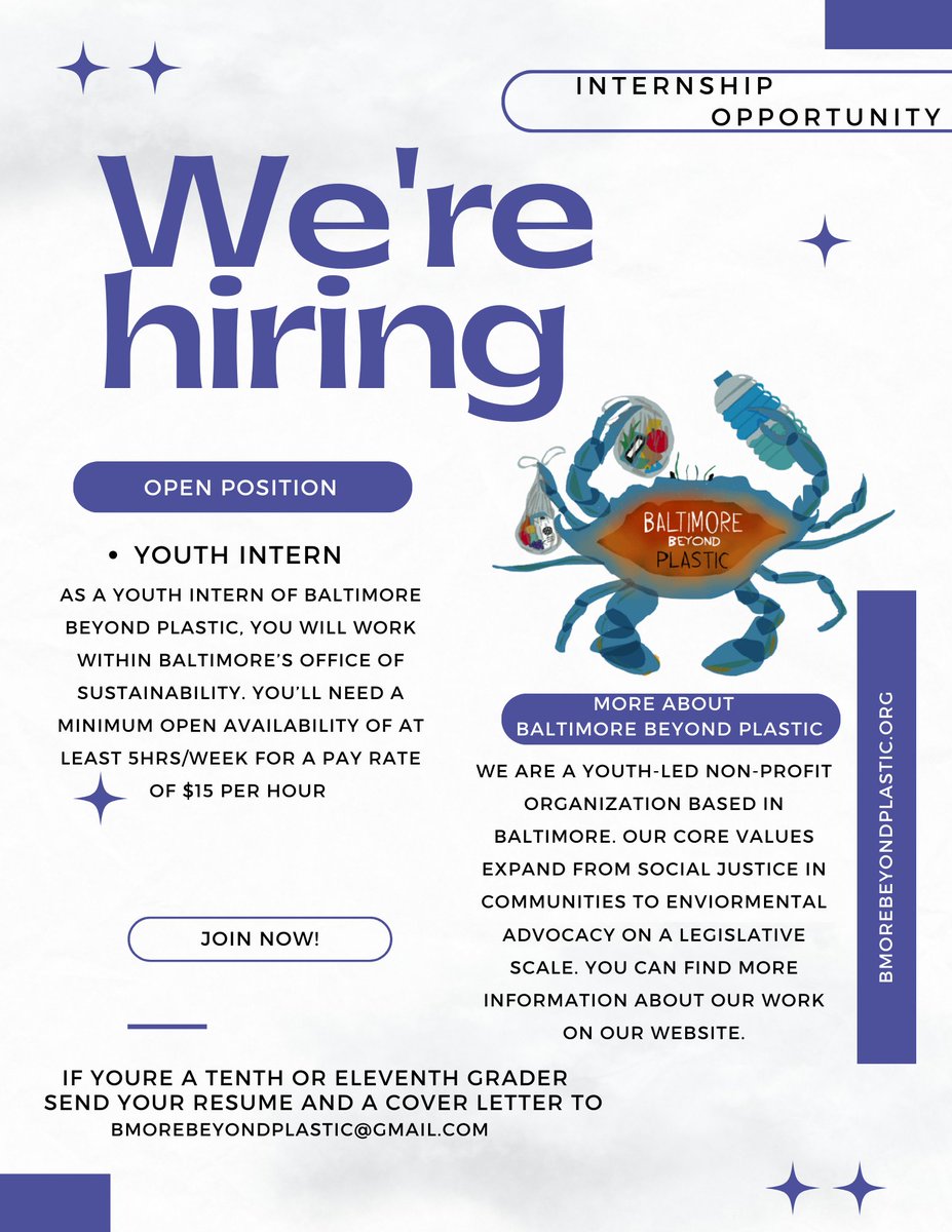 WE'RE HIRING! Make sure to apply and send the flyer to any sophomores or juniors you think may be interested!