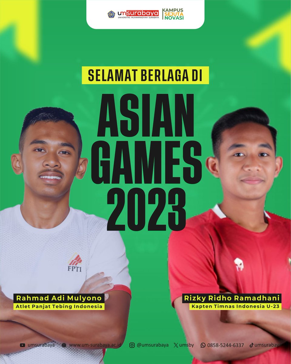 Dua Bintang Muda @umsby Selamat Berlaga di Asean Games 2023🔥🔥

#umsurabaya 
#asiangames
#kaptentimnasIndonesia
#atletpanjattebing