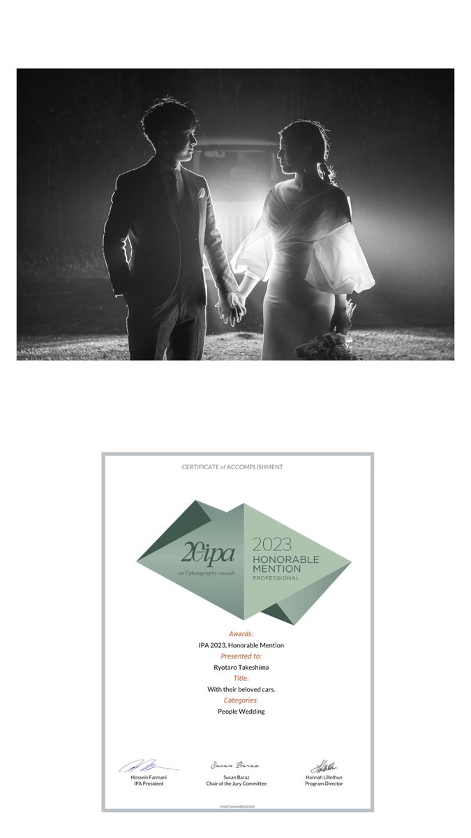 _take_taro_'s tweet photo. 【ご報告】
International Photography Awards2023 
・Professional Event/Traditions and Cultures部門にて��賞

・Nature-Sunrise / Sunset 1作品
・People -Wedding 2作品
がHonorable Nention(佳作)を受賞しました。

@iphoto_awards https://t.co/Na1PufnGXX