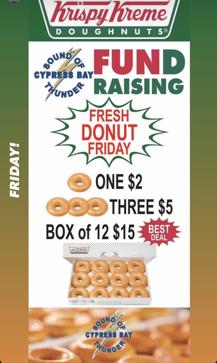 Support The Sound of Thunder on Donut Friday!