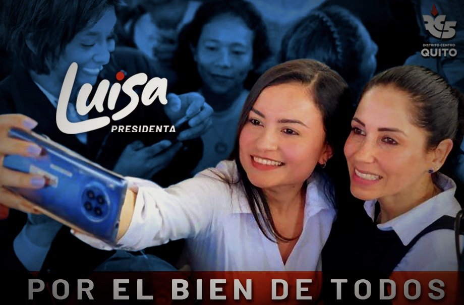 WagWagEC's tweet image. #LasMujeresAlPoder #PorElBienDeTodos #LuisaPresidenta @LuisaGonzalezEc @LuisaGonzalezPt