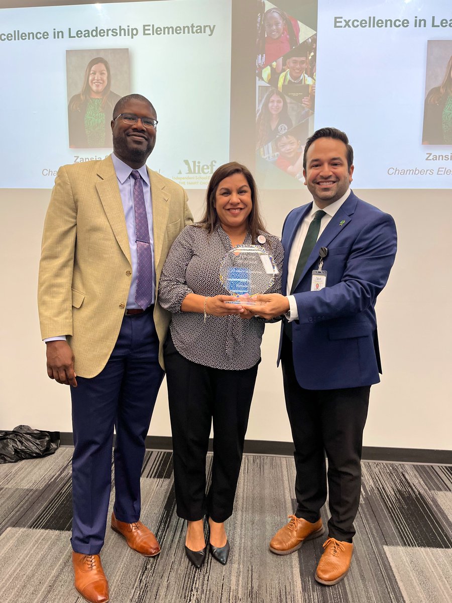 Proud to have presented the <a href="/AliefISD/">Alief ISD</a> Excellence in Leadership Award to the remarkable Principal Solis of <a href="/ChambersCharger/">Chambers Elementary</a>! Her passion, dedication, and visionary leadership set a high standard in our elementary schools. So fortunate to have her on our team! #AliefProud