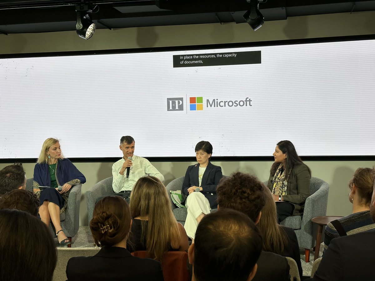 brianwong_'s tweet photo. Now @Microsoft for the launch of @ForeignPolicy #DigitalFrontLines report unpacking the reality of modern hybrid warfare & critical cross-sectoral collaborations required across #government, #industry & #civilsociety to mitigate its most destructive impacts. #UNGA78 #cyberwarfare https://t.co/nIUv3oNy0s