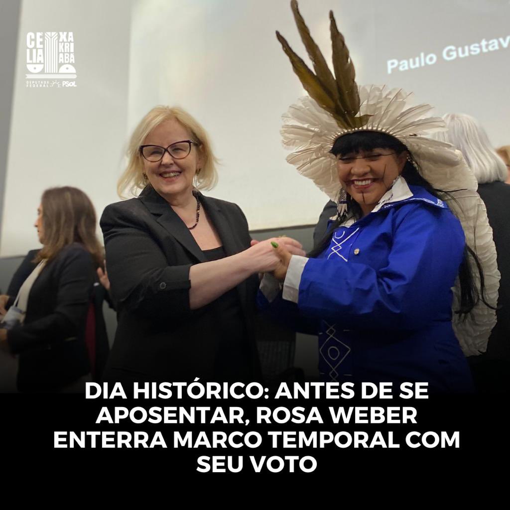 Maioria formada e Março Temporal enterrado! Vitória da luta! Vitória do quarto poder! Vitória dos povos indígenas! 

#nãoaomarcotemporal