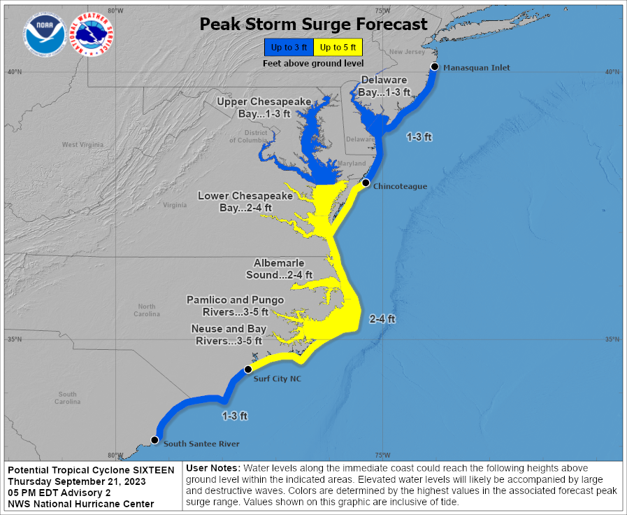 LimWeather's tweet photo. #StormSurge
4-5':#VirginiaBeach,#Norfolk
3':#OceanCity,#WashingtonDC,#Baltimore, #Arlington,#WilmingtonNC,#MyrtleBeach, #AtlanticCity,#WilmingtonDE
#Wxtwitter #PTC16 #Tropicswx #TropicalStorm #Ophelia #SCwx #NCwx #VAwx #DCwx #MDwx #DEwx #NJwx #StormSurgeWatch #StormSurgeWarning https://t.co/yrgAtPk2QG