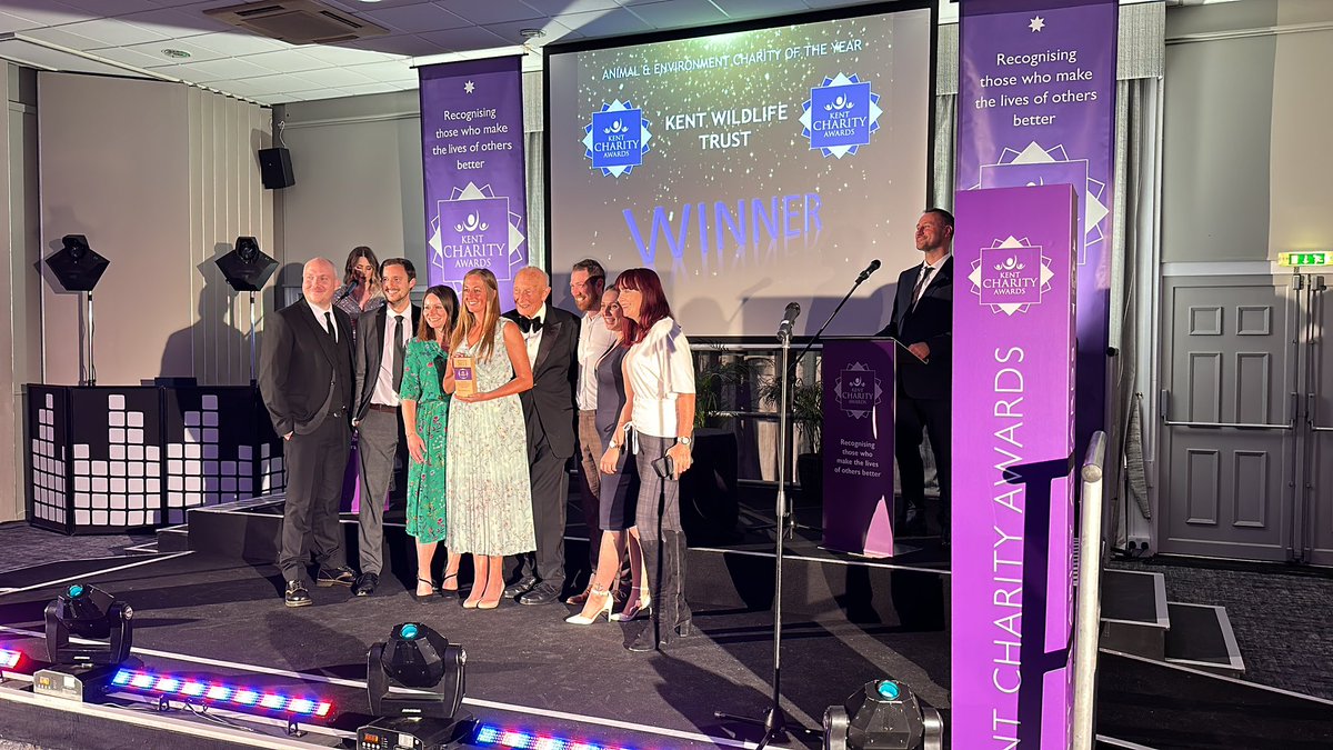 KentAwards's tweet photo. Welcome back to the stage Neil Poynton #cafbank @Caf to present the Animal and Environment Charity of the Year trophy.  We celebrate the incredible work of @KentWildlife   #wilderkent #wilderblean #kca23 https://t.co/qfzEsae0RX