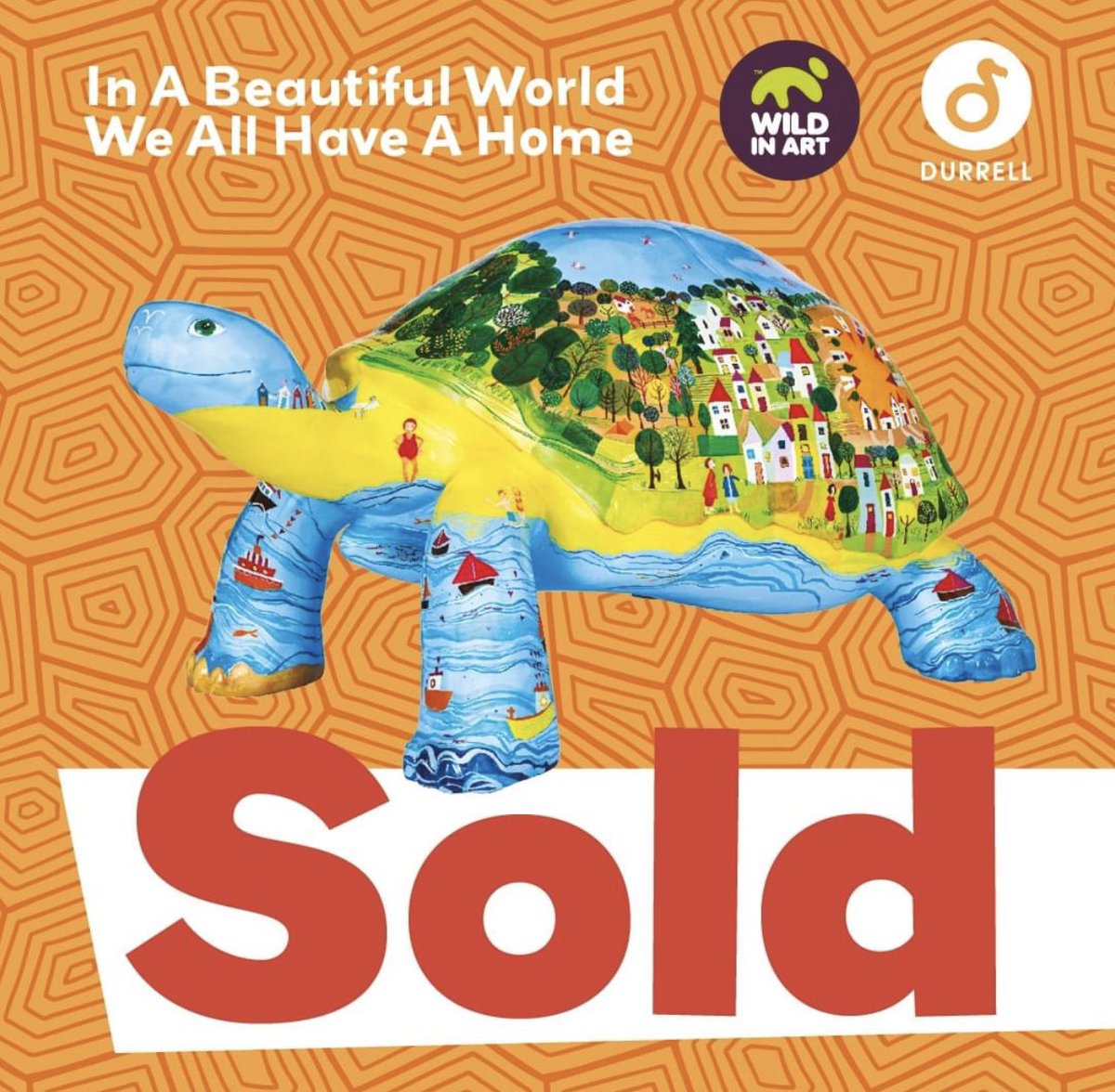 An amazing result for <a href="/DurrellWildlife/">Durrell Wildlife Conservation Trust</a> and <a href="/JerseyTortoises/">Tortoise Takeover</a> at this evening’s auction. Our tortoise by @lisamacd_art fetched £14,000!

Thanks to our donors Debbie &amp; Richard Prosser. Your generosity has raised money for Durrell and awareness of our work 

#homeless #jerseyci