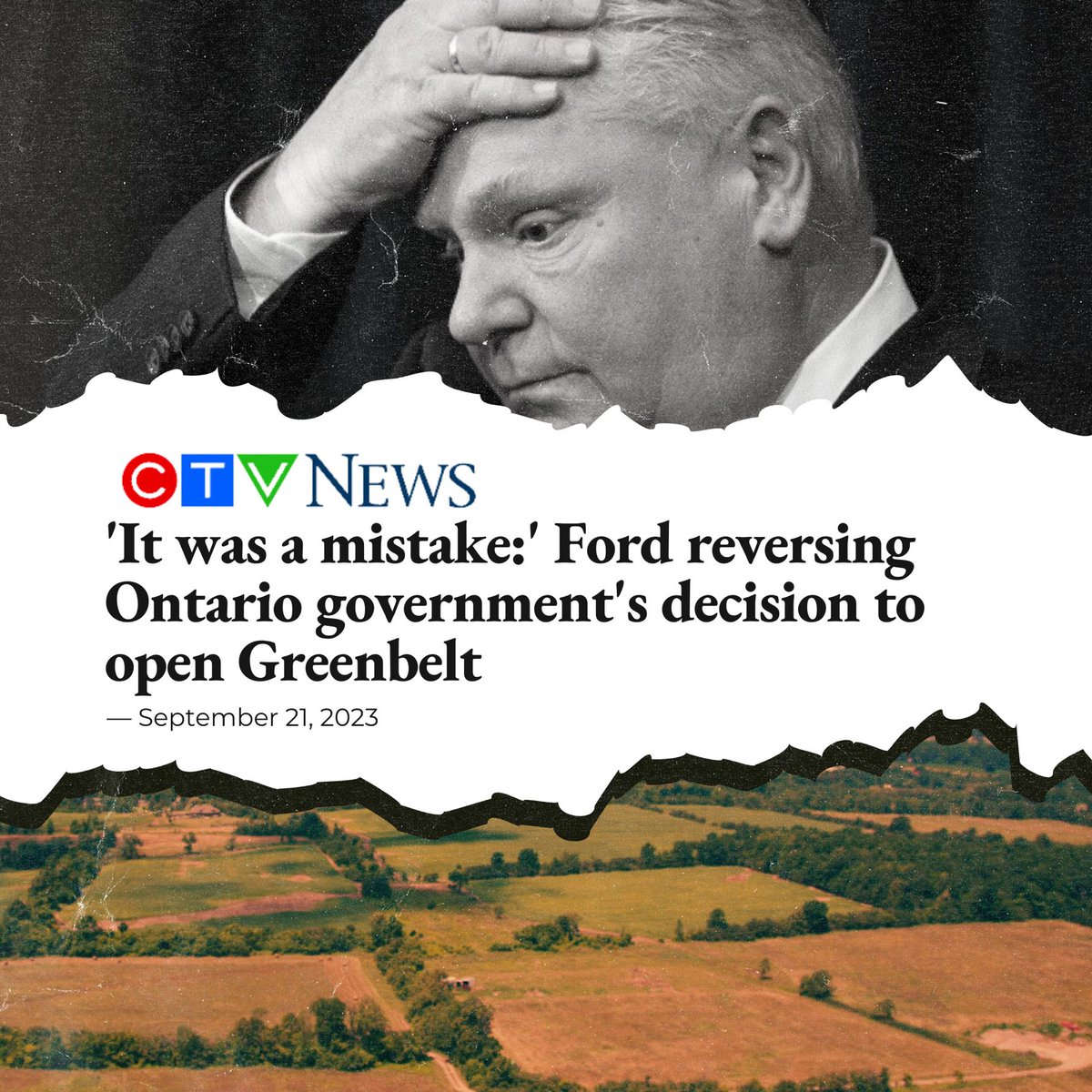 Ford’s a persistent combatant who courts division. He blames the Opposition &amp; mainstream media when caught exaggerating or telling untruths. Today’s Greenbelt reversal would’ve never happened without intense pressure from everyone who fought back. Don’t ease up, there’ll be more.