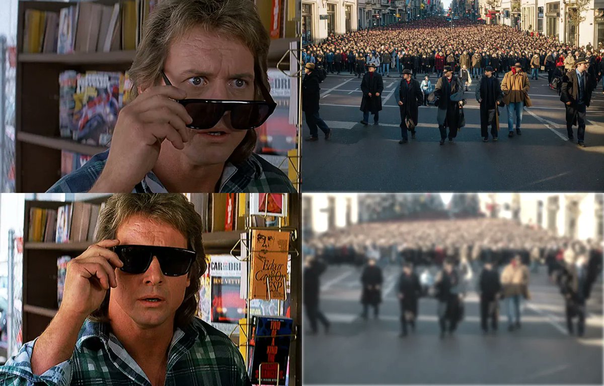 juliendorra's tweet photo. I made a They Live! controlNet generator using @heyglif, the 'Shortcuts of gen AI' by @fabianstelzer and @jamiew 

https://t.co/1QsJnO4gwa

Try it and share your best ones please😅 https://t.co/6dBikzO2zB