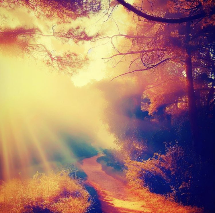 JourneyT0TheSon's tweet image. gorgeous autumn morning cool walk in the beginning of the path then warmth from the sun rays playing through the pine tree branches birds singing such peach and harmony so grateful #AutumnMorning #NatureWalk #SunRays #Birdsong #Gratitude