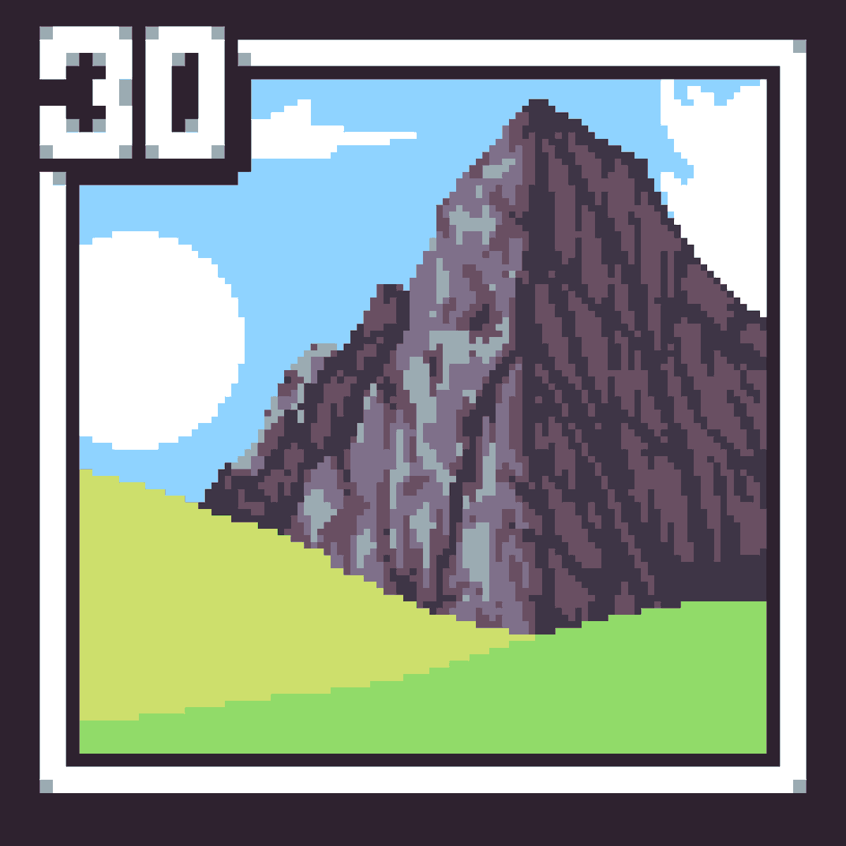 thayus_'s tweet photo. #pixelart #res64 #mountain

Day 30!

Did some more mountain practice today. I want to mature my landscape style so I thought that starting with mountains would be good. Let me know what other improvements you guys think I could make.

Palette is Resurrect 64 by @KerrieLake! https://t.co/I2OekN3ClZ