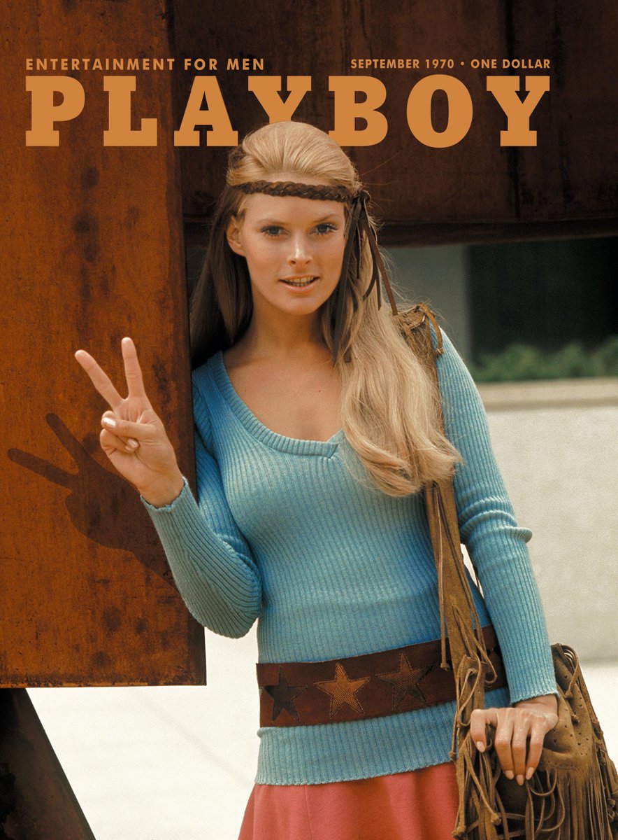 PMA 4 all! There are many Rabbitar traits inspired by the sexual freedom, creative expression & wild art direction that filled Playboy’s pages in the 1970s. 1 of our faves: The Summer of Loveretia headband inspired by this groovy Sep '70 cover.✌️ #PlayboyRabbitars #TraitTrivia