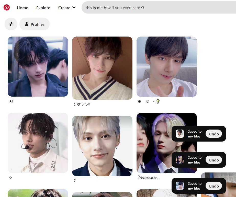 jun has taken over my pinterest i cant even search up anything without him somehow showingup
