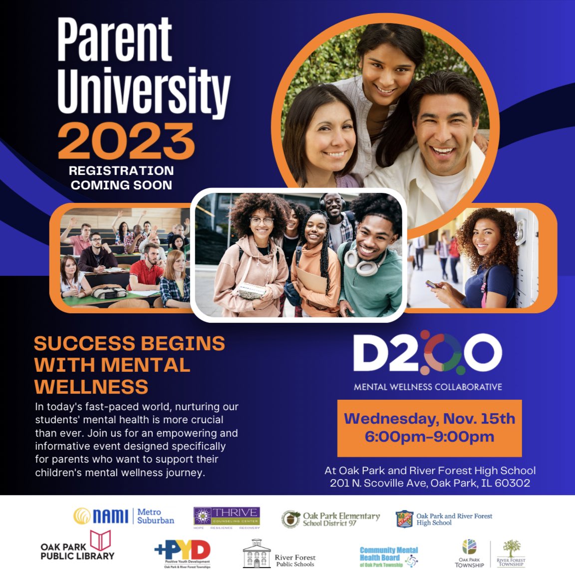 🌟 Empower Your Child's Mental Wellness 🌟 Join us for an enlightening event dedicated to nurturing your student's well-being. #MentalWellnessMatters #parentingjourney #youthandfamilyservices #oakparktownship #community