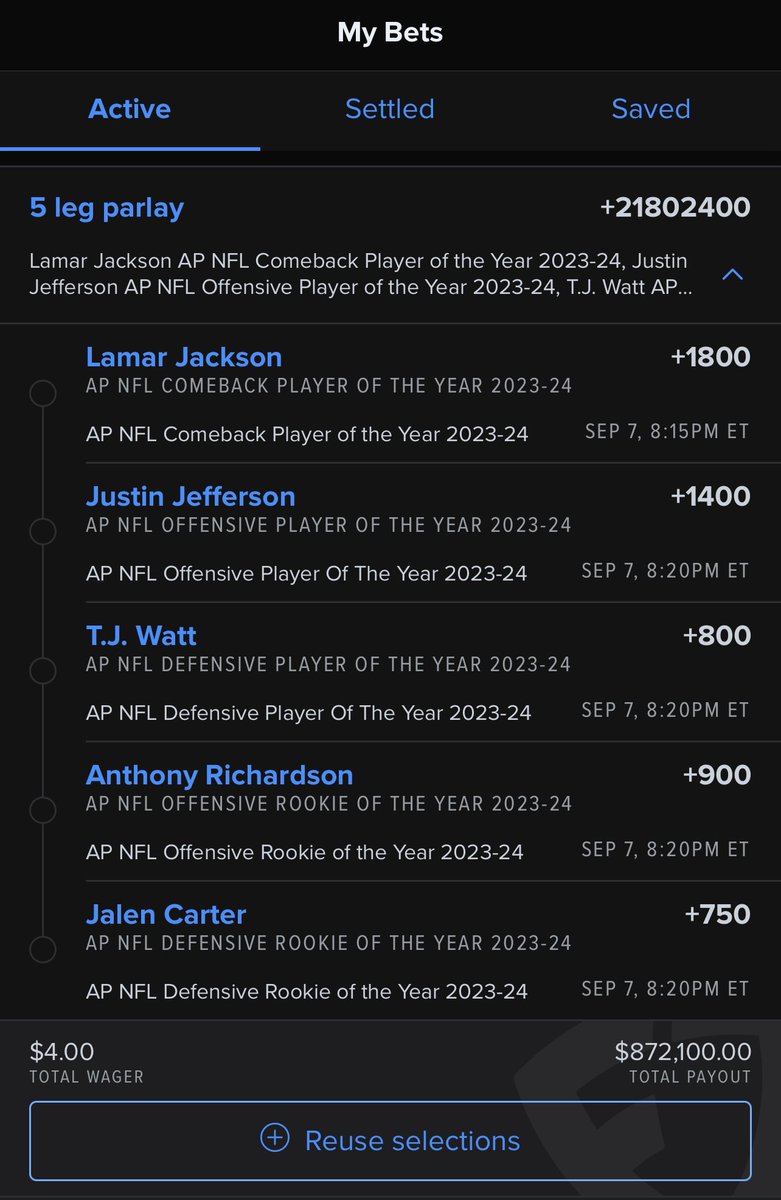 Yall think this going to hit? #NFL #fanduel #bet