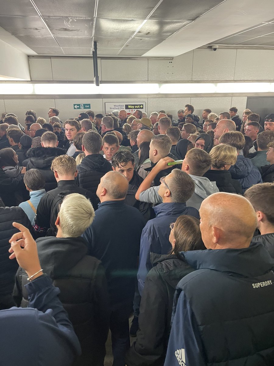 Carnage at Stratford as <a href="/greateranglia/">Greater Anglia</a> and <a href="/TfL/">TfL</a> change the platform 2 mins before train arrives meaning people scramble to not miss their train after waiting 30 mins on the wrong platform. <a href="/WestHam/">West Ham United</a>