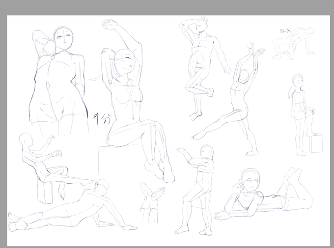 一体3分クロッキー 