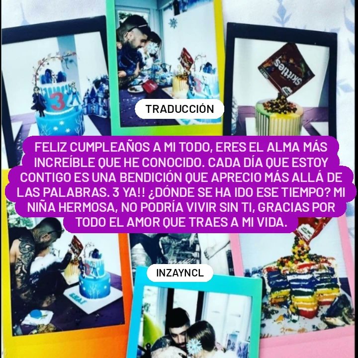 #ZAYN via Instagram felicitando a su hija Khai por su cumpleaños 🥺💗