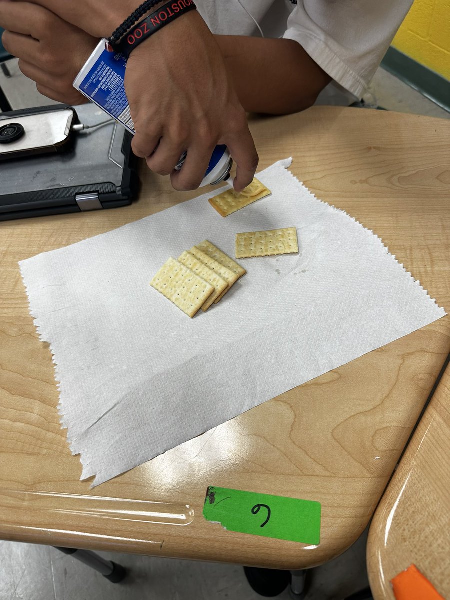 Practicing welds with spray cheese and crackers. <a href="/McAllenISDCTE/">McAllen ISD CTE</a>