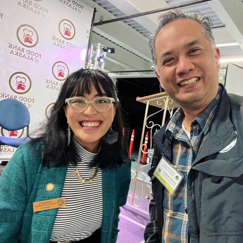 Yesterday I spoke at the Alaska Anti-Hunger Network Conference, and ran into Ephraim Palmero, or “Kuya Butch” to our fam! I haven’t seen him since I was a kid, but he is now the ED of the Nome Community Center & a long-time leader in anti-hunger efforts #HungerActionMonth #akleg