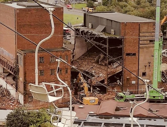 The destruction of the Dudley Hippodrome that is going on this week. If you zoom in you can make out features of the old entertainment venue from the 1930s…