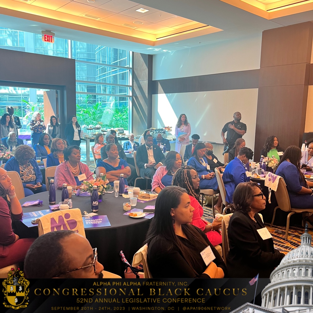 apa1906NETwork's tweet photo. The Council of Presidents along with Alpha leadership and senior staff participated in the March of Dimes' breakfast during the Congressional Black Caucus 52nd Annual Legislative Conference this morning.
#APA1906Network #MenOfDistinction
#NPHCCouncilOfPresidents
#AlphasAtCBC https://t.co/LQdTCdm4yQ