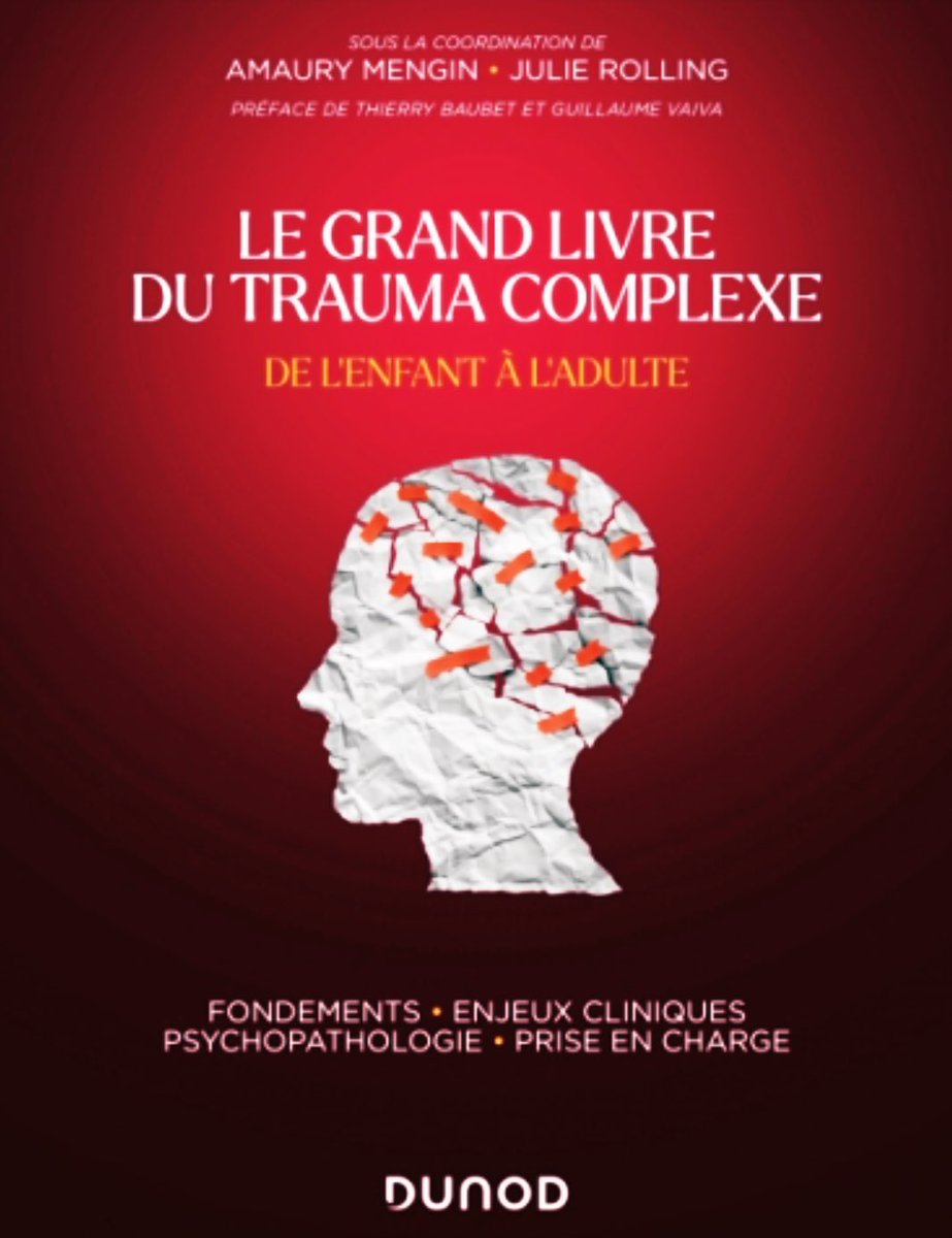 Coordonné par <a href="/AmauryMengin/">Amaury Mengin</a> et <a href="/JulieRolling67/">Julie Rolling</a>, rédigé par un ensemble de spécialistes du réseau des Centres Régionaux du Psychotraumatiisme, le « Grand livre du trauma complexe » sera publié dans quelques jours <a href="/dunod_editeur/">Dunod, Armand Colin, InterEditions et Maxima</a>, on peut le précommander. Cc <a href="/CN2R_France/">Centre national de ressources et de résilience</a>
