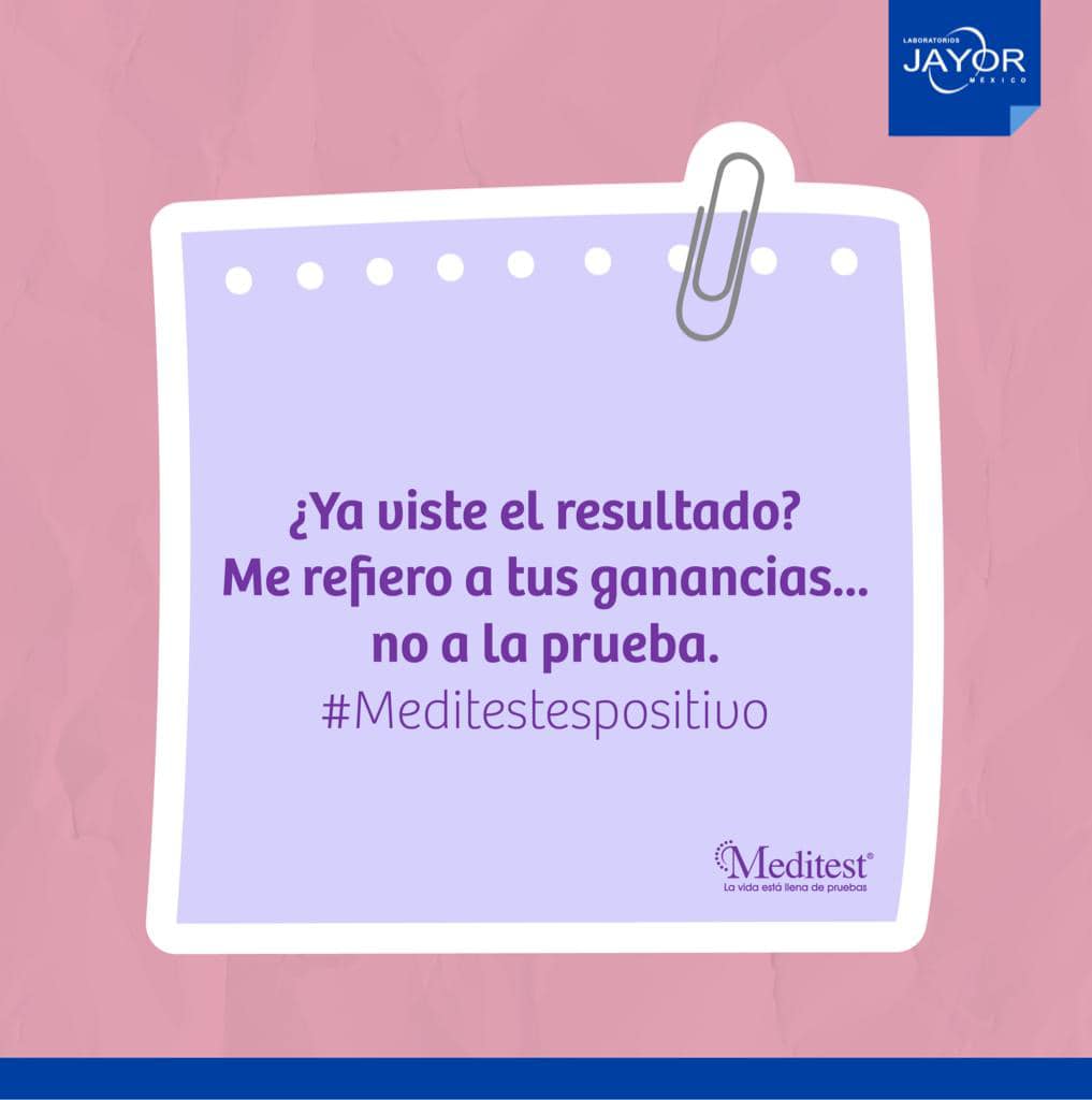 El resultado en la prueba de embarazo puede ser bueno o malo, según los deseos de cada quien, lo único seguro es que para una farmacia siempre será un resultado positivo contar con #Meditest la prueba del amor 😎