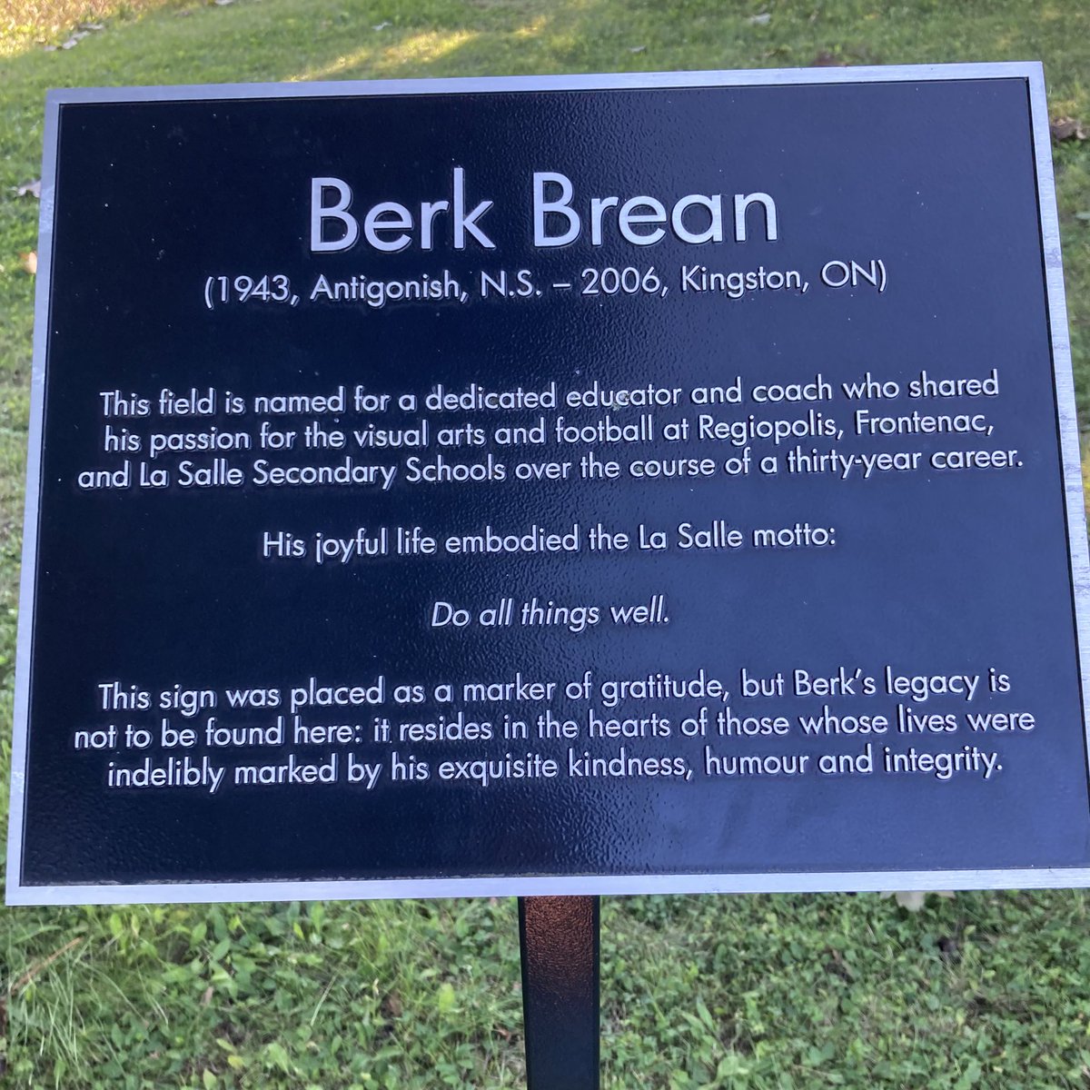 A HUGE part of @LaSalle_LDSB history. Mr Brean was an inspiration to so many athletes, students and teachers 💛🖤Take time to read, remember and reflect. #NationalCoachesWeek