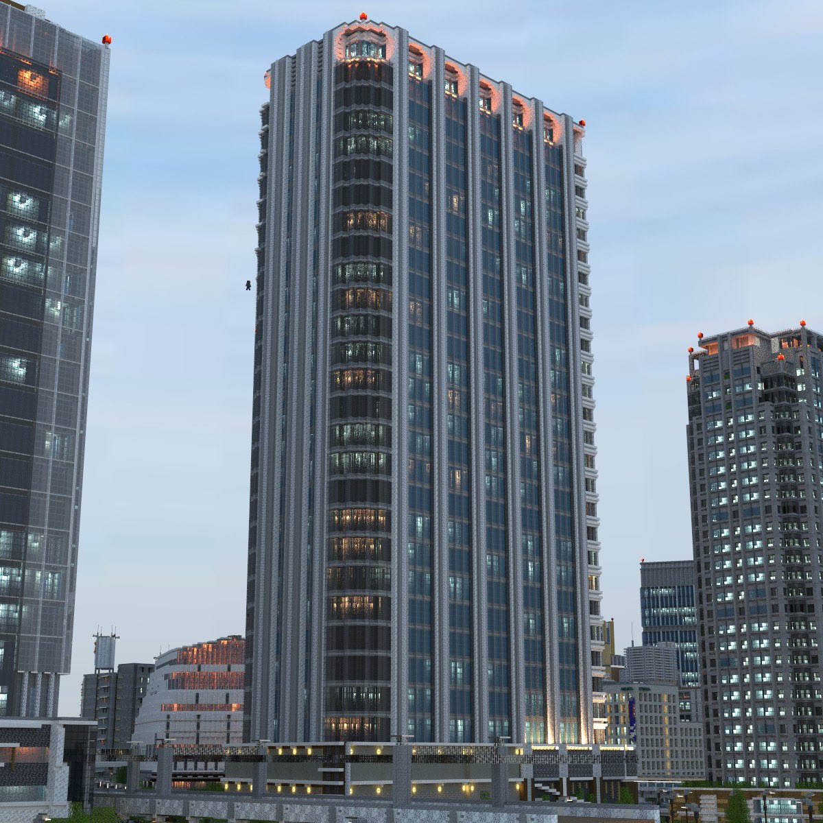 超高層ビル建てました
 #minecraft
 #minecraft建築コミュ
