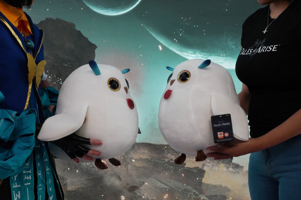 BandaiNamcoUS's tweet photo. Hoot hoot! Tell all your owl friends that Tales of Arise Merchandise is on sale!

🦉Hootle Plush - 50% off
🎶 50% off Tales of Arise Soundtrack Vinyl Collection
👕 Shirts - $4.99
⭐ ️Hoodie - $14.99

Going on NOW! Check it out: https://t.co/uGeqMdolEu https://t.co/4EwbXedk7M