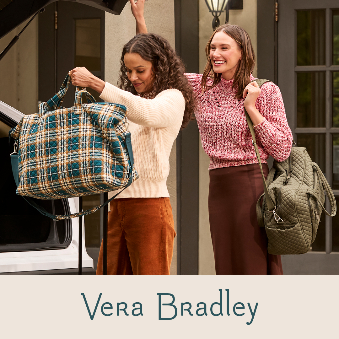 Explore new places near and far with 25% off Travel styles now through September 24 <a href="/verabradley/">Vera Bradley</a>!