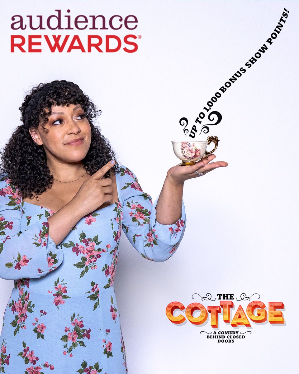 This secret is too good not to share - You can earn 1,000 Bonus ShowPoints on every ticket to @TheCottageBway with @audiencerewards ! Audience Rewards is the fastest way to free Broadway tickets. Become a member for free and redeem your ShowPoints at AudienceRewards.com.