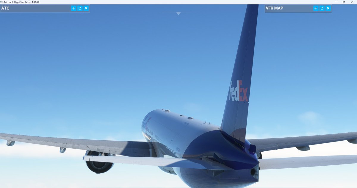 L_I_AM_85's tweet image. My inaugural flight on the #pc 👍🏻 #KMEM to #KIAH as #FedEx 4215 on #Boeing777 ✈️🛫🛬 #MSFS2020 #flightsim