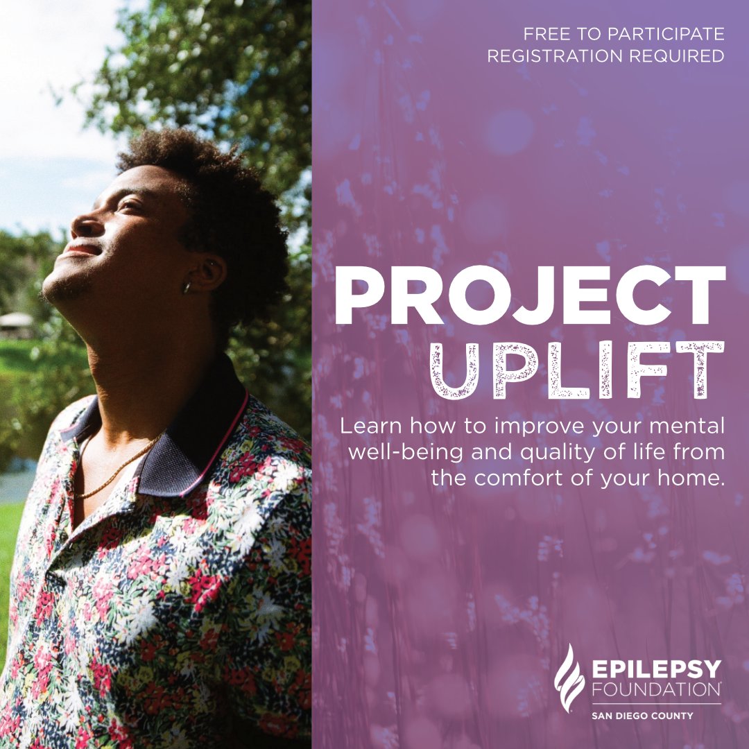 EpilepsySD's tweet image. here are still a few days left to sign up for #ProjectUPLIFT! Learn to improve #MentalWellness &amp;amp;  quality of life. Our free 8-session program meets virtually on Mondays, from 6–7 p.m., fr. Sept 25–Nov 13. Register now: epilepsysandiego.org/project-uplift/

#EpilepsySD #Epilepsy #SanDiego